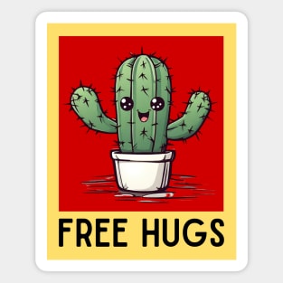 Free Hugs | Cactus Pun Magnet